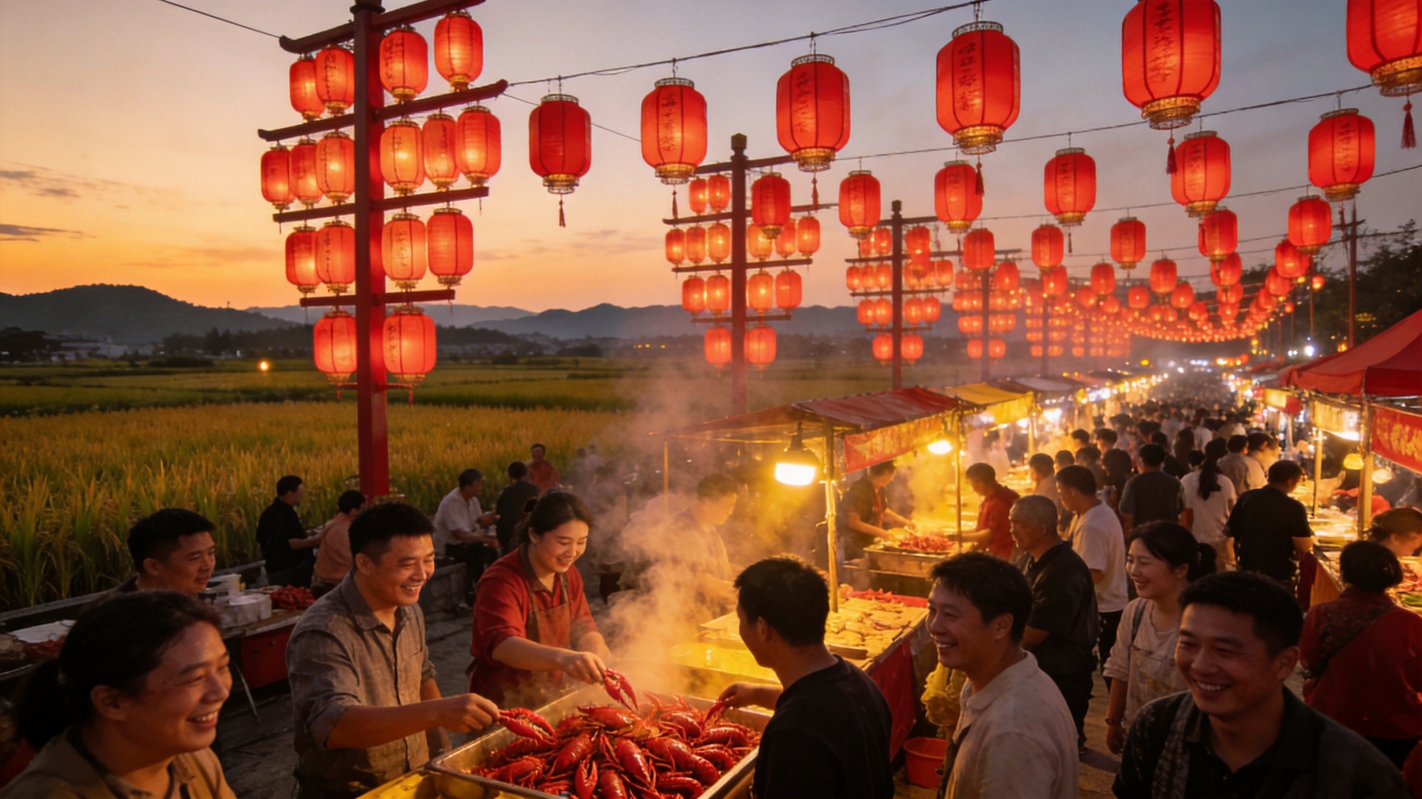小龙虾节夜市灯光秀